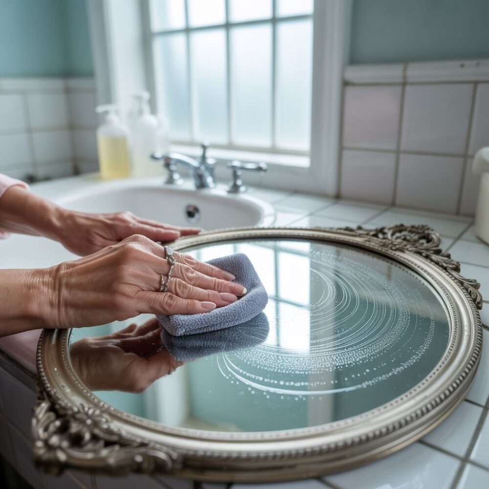 Czyszczenie powierzchni lustra