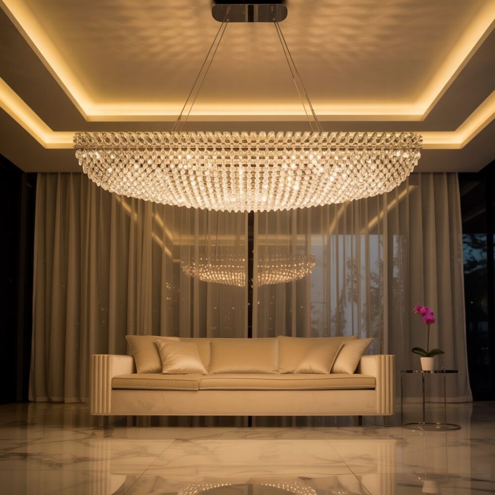 Elegancki żyrandol LED