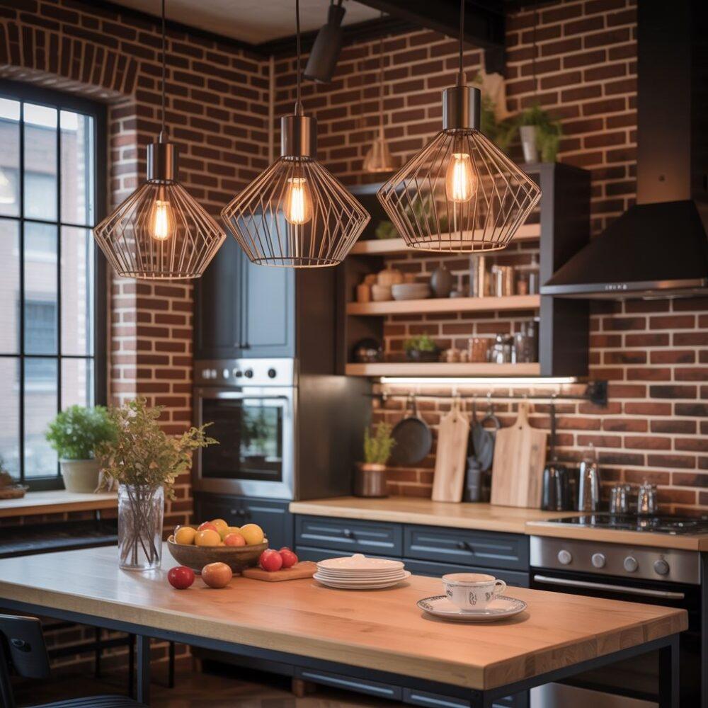 Industrial lamp kuchnia