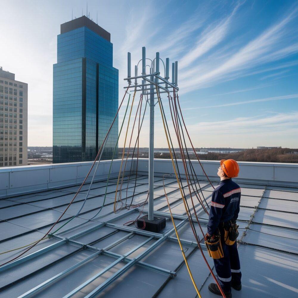 Instalacja odgromowa na dachu