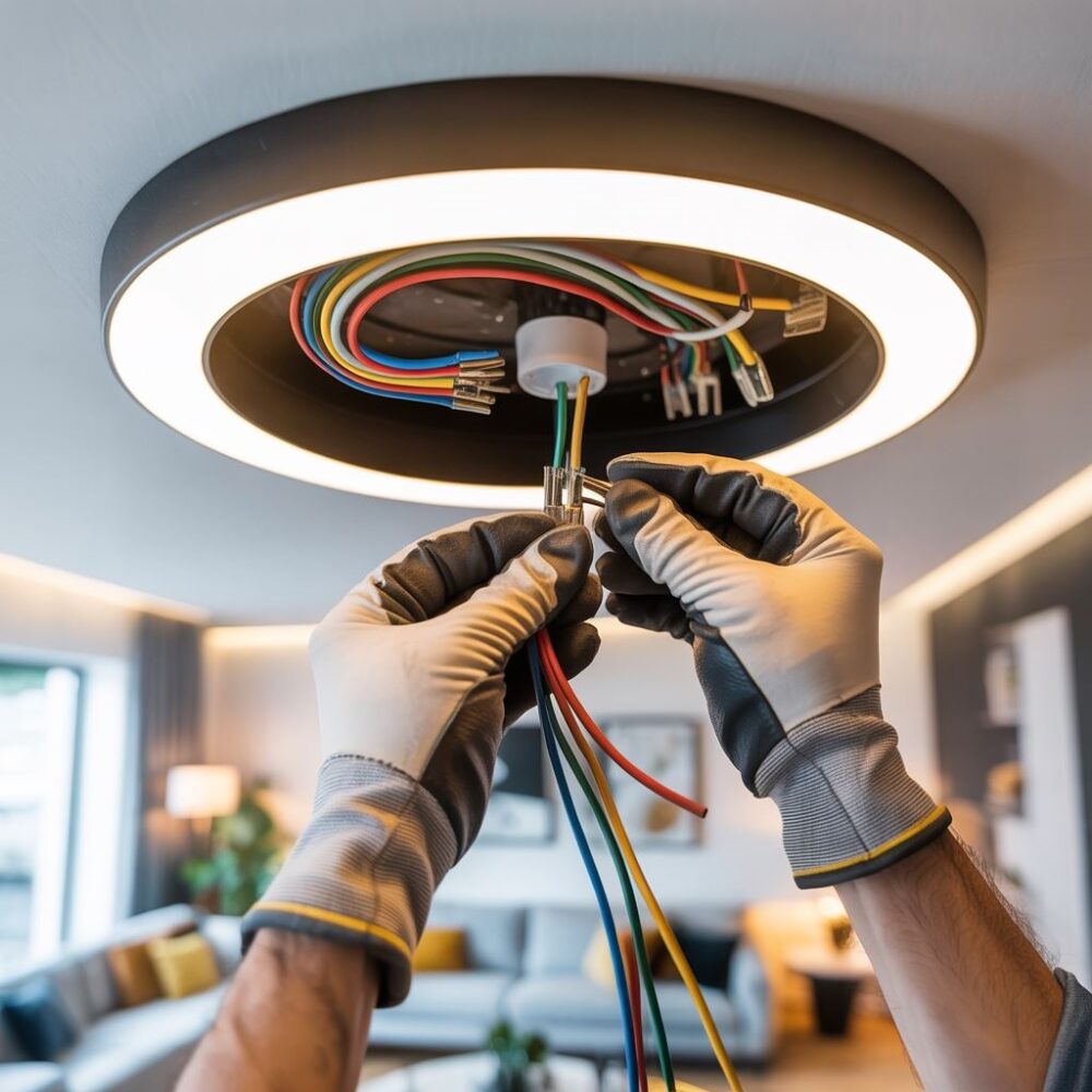 Instalacja oświetlenia sufitowego