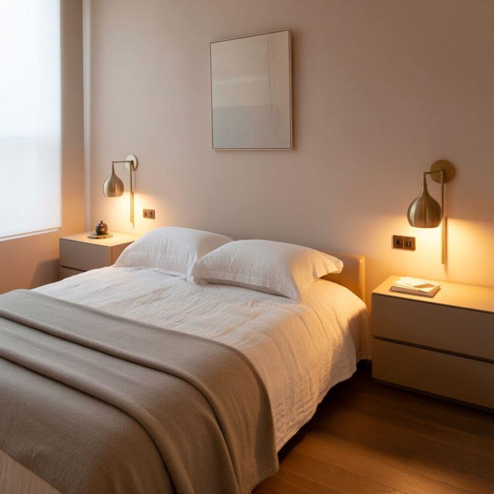 Kinkiet nad stolikiem nocnym