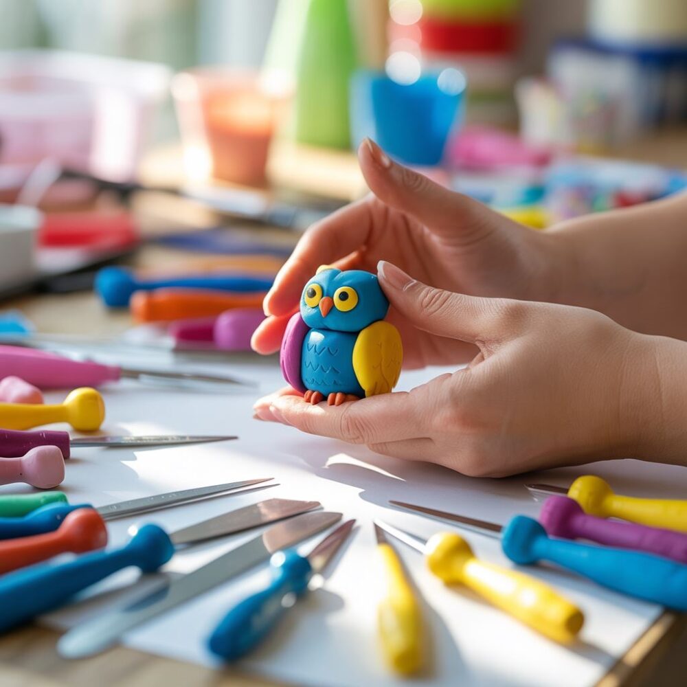Kolorowe figurki z modeliny