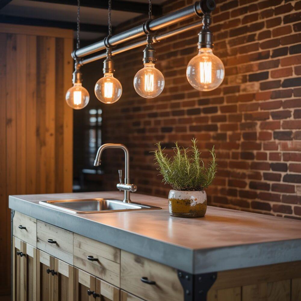 Lampa loftowa nad wyspą