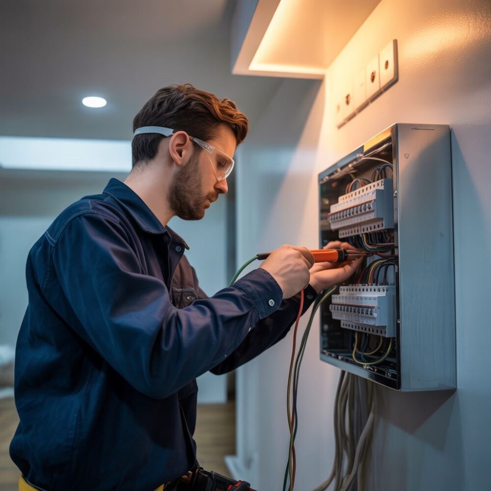 Moderny panel elektryczny domu