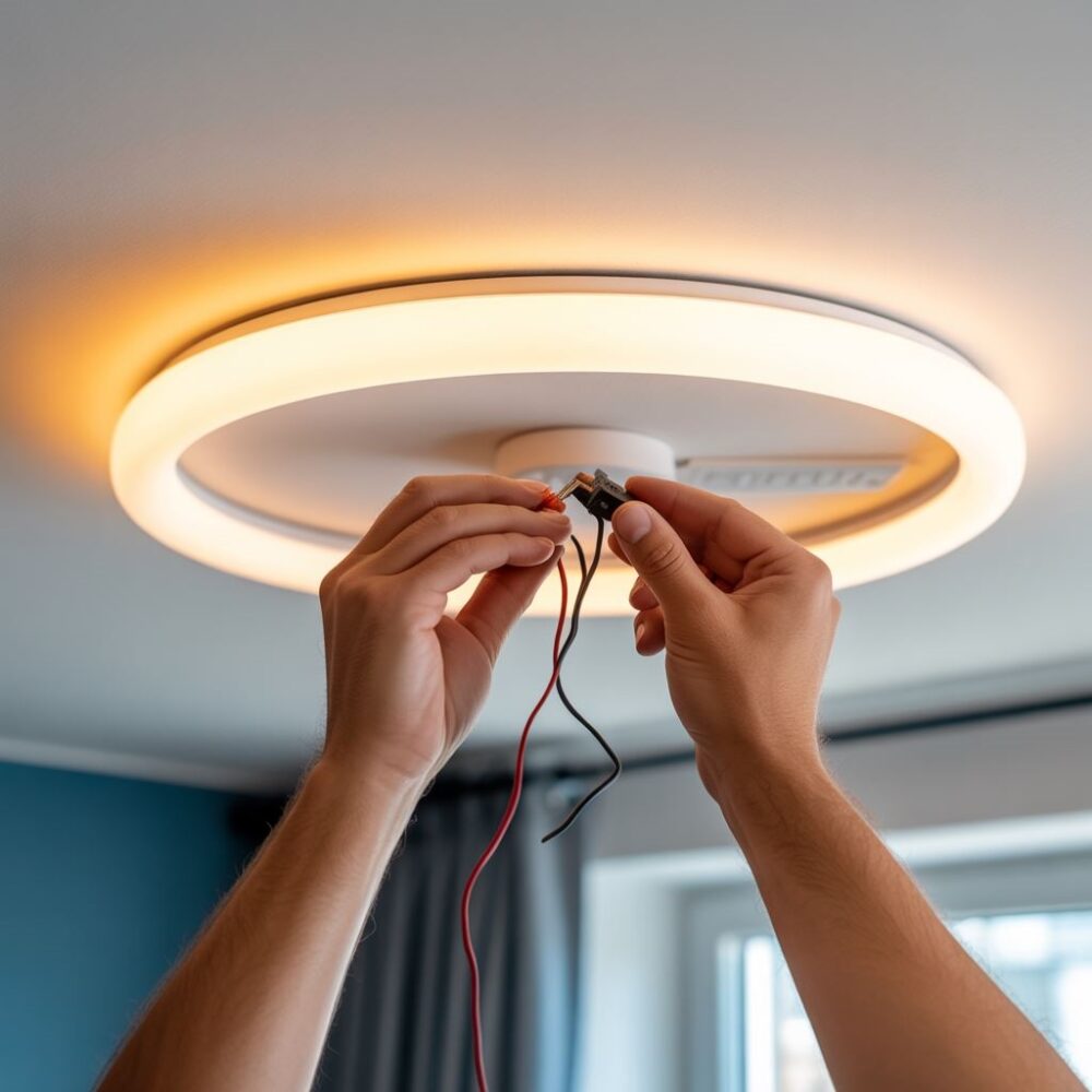 Montaż lampy LED