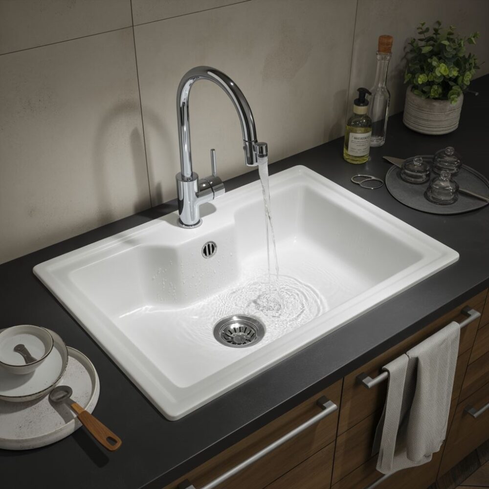 Umywalka nablatowa z syfonem