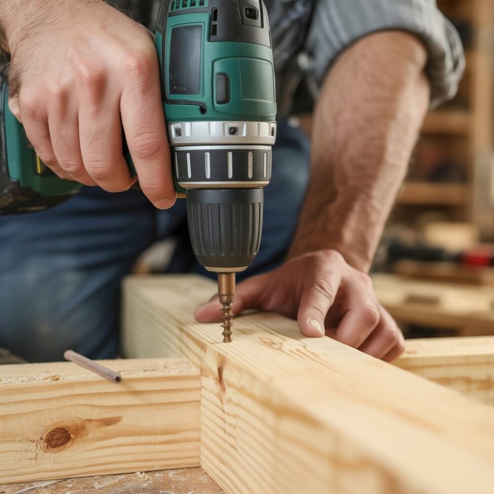 Wkręcanie wkręta ciesielskiego