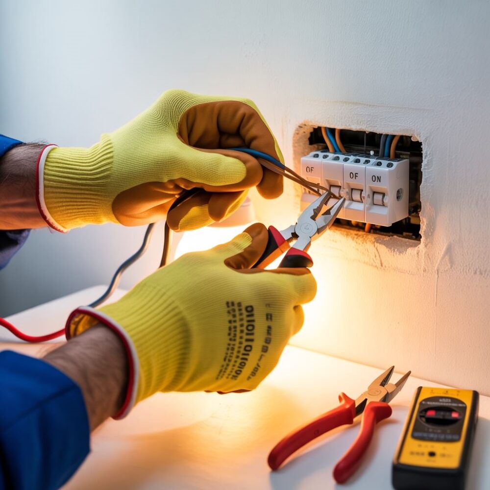 Włącznik podwójny z przewodami