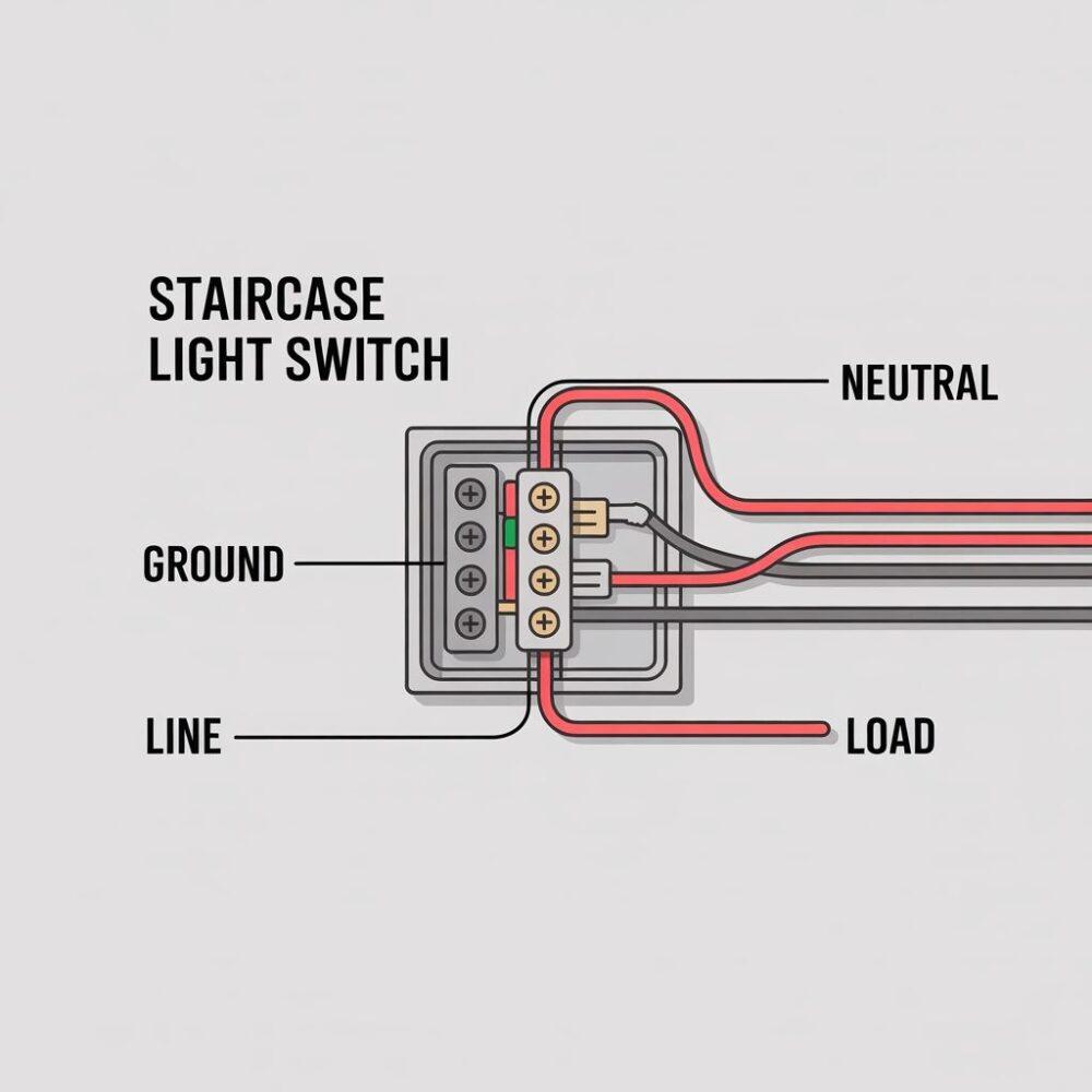 Włącznik schodowy w domu