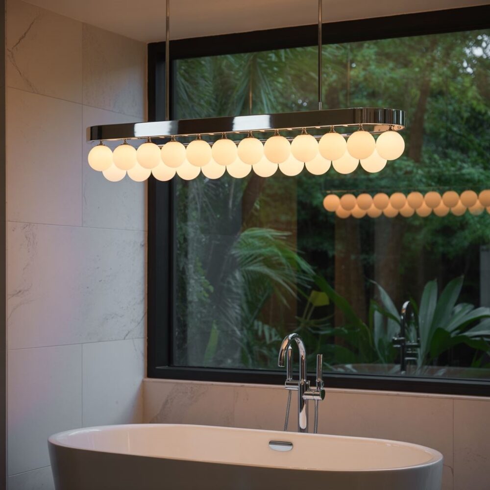 Żyrandol w łazience