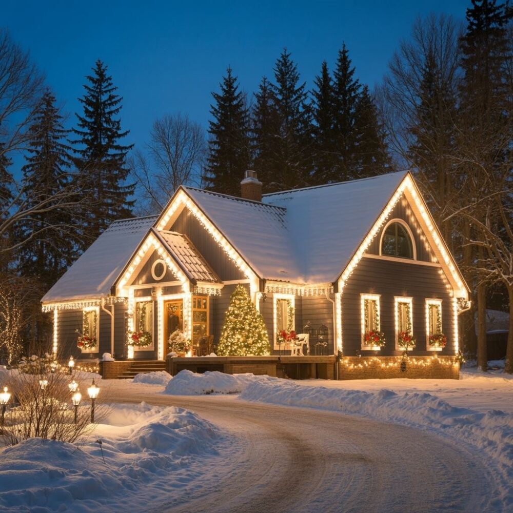 dekoracje świąteczne na oknach