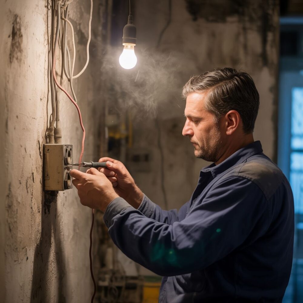 gniazdko ścienne z narzędziami