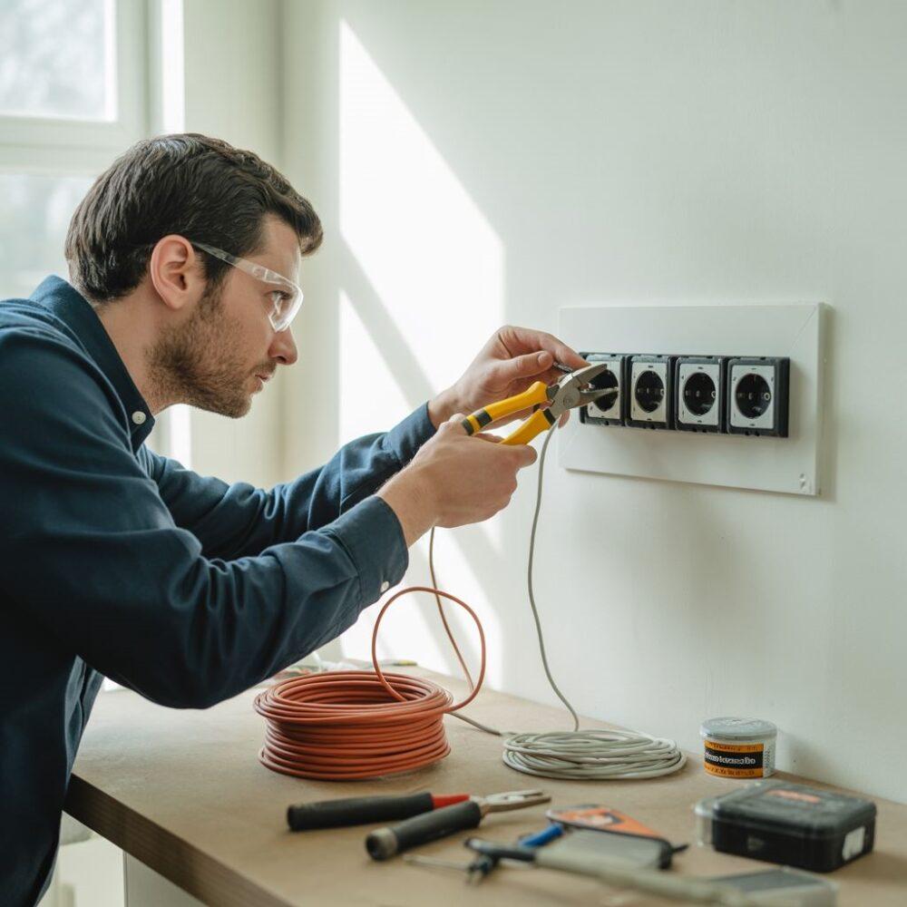 instalacja gniazd ściennych