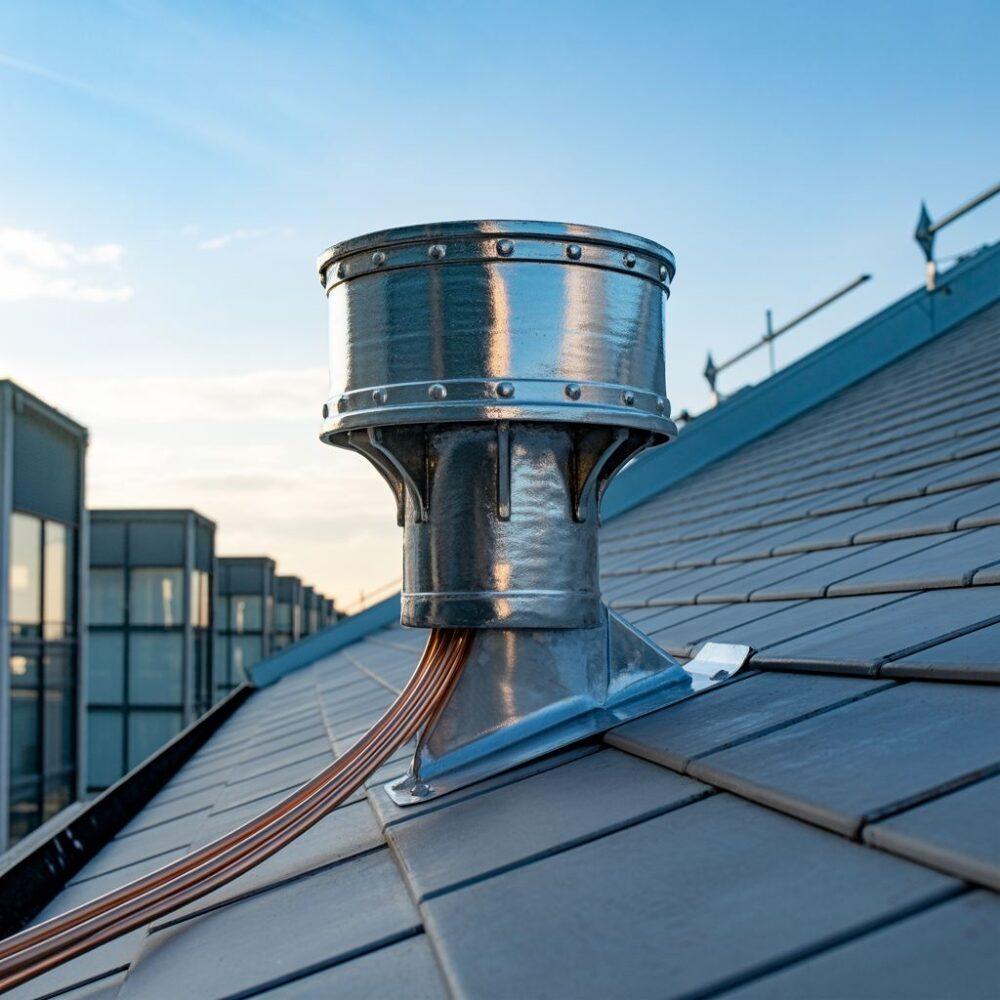 metalowy uchwyt piorunochronu