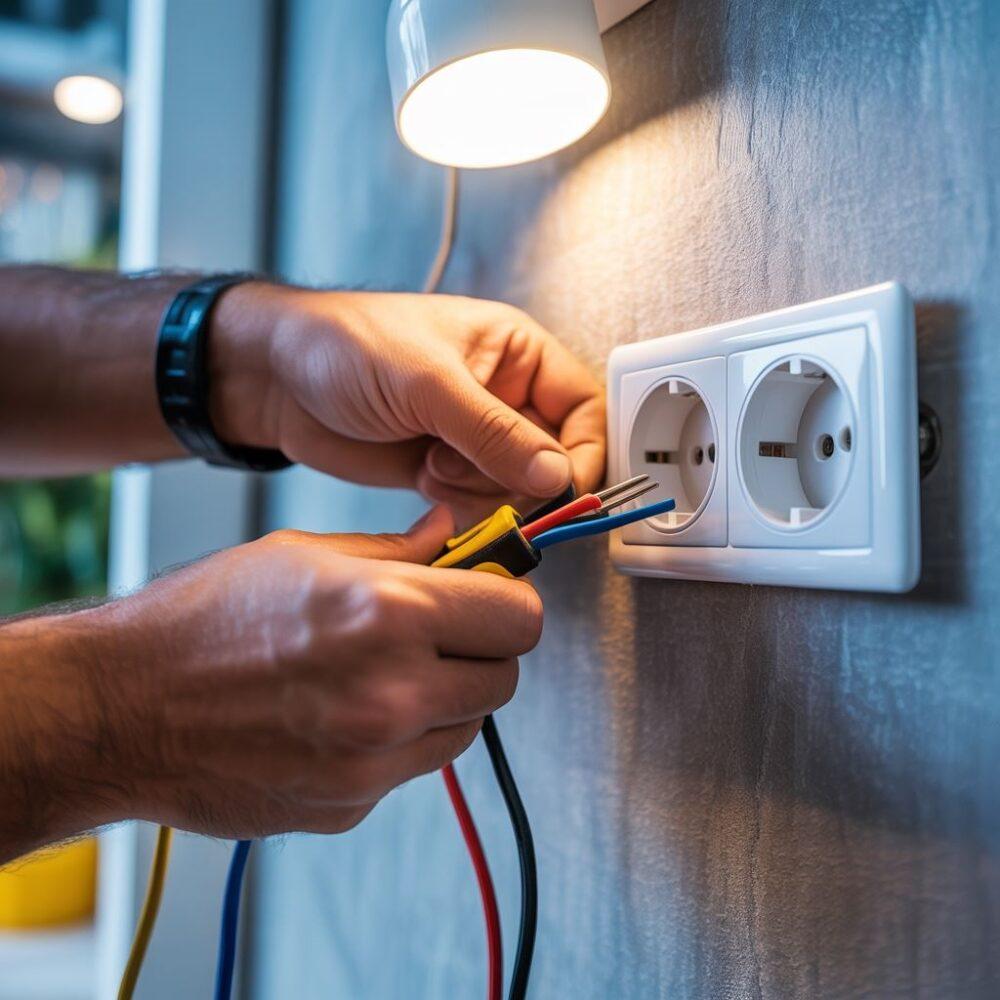 montaż gniazdka podwójnego