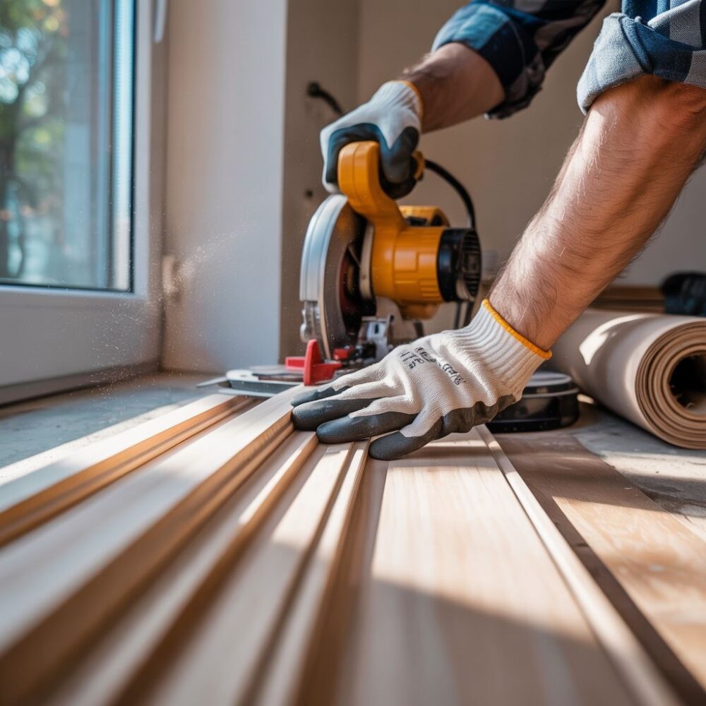 montaż listew podłogowych