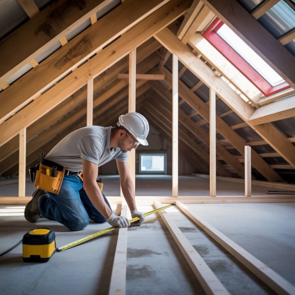 murowanie ścianki działowej na poddaszu