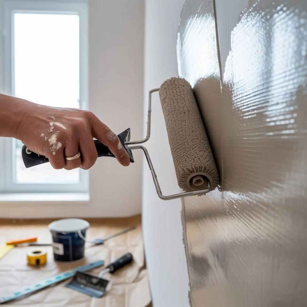 nakładanie gładzi szpachlowej