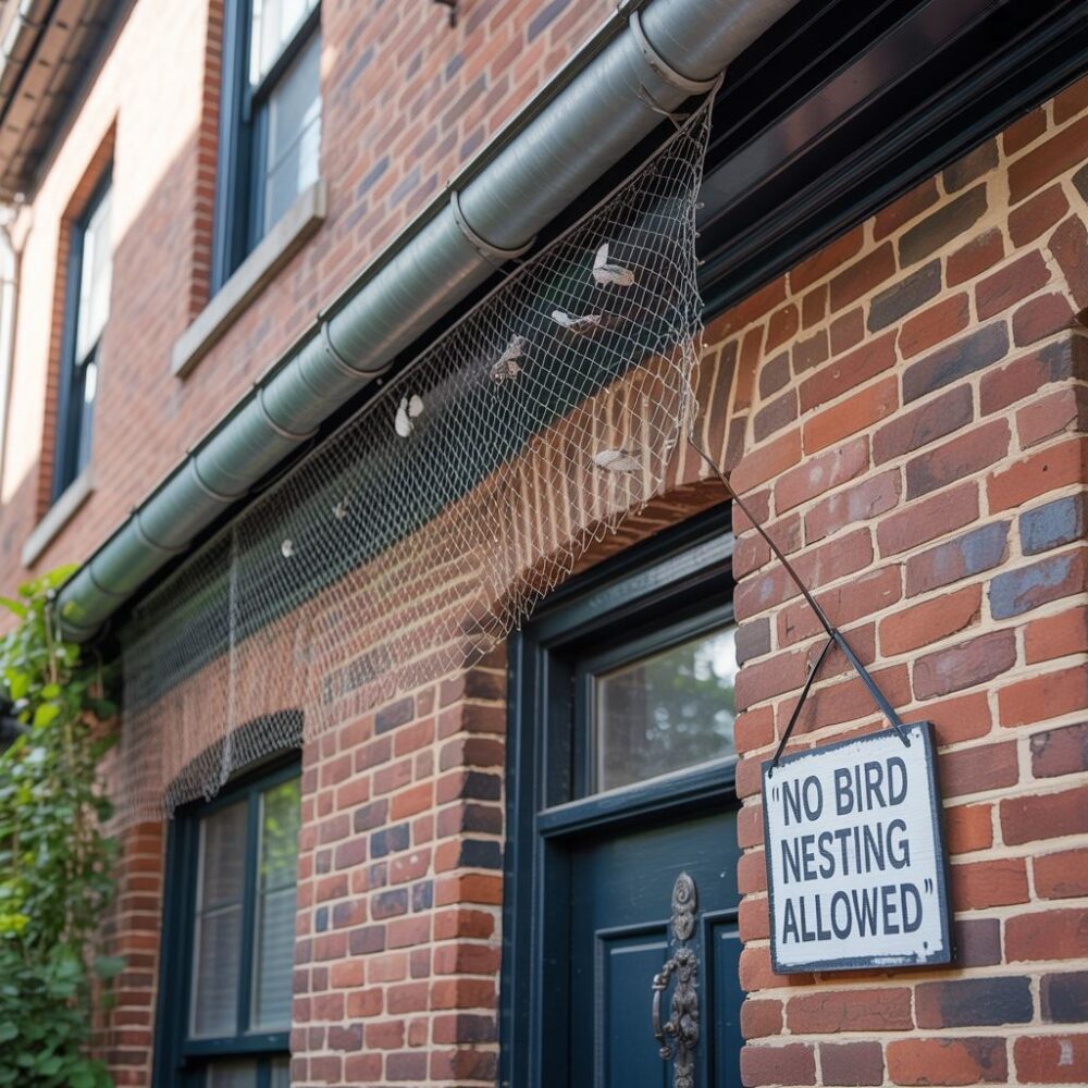 nowoczesna elewacja zabezpieczona przed jaskółkami