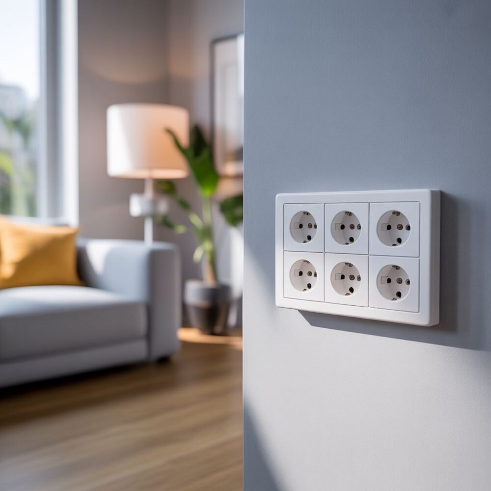 panel elektryczny z gniazdkami