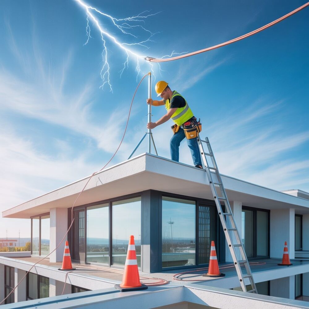 piorunochron na dachu