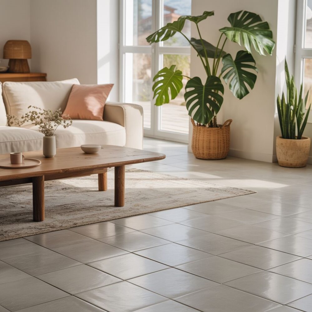 płytki ceramiczne na podłodze