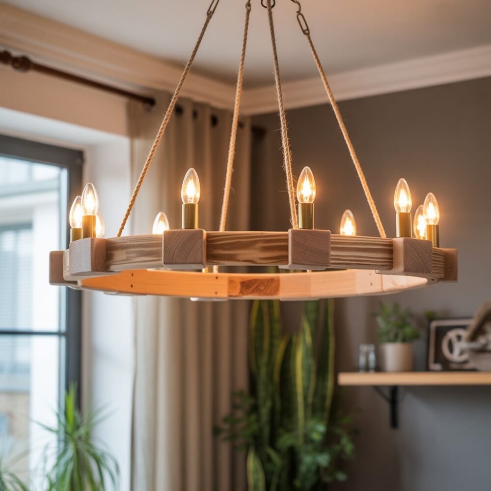 ręcznie robiony żyrandol