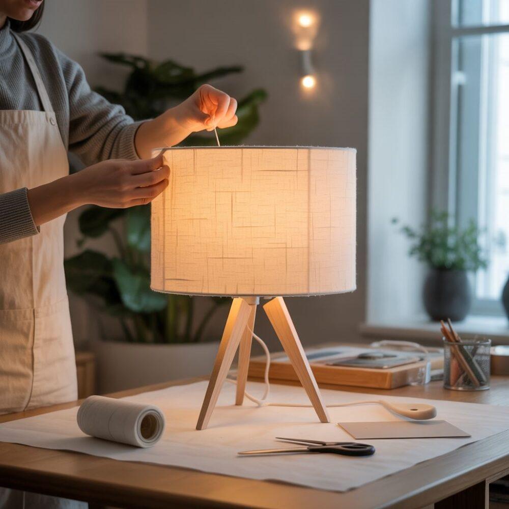 ręcznie wykonany abażur