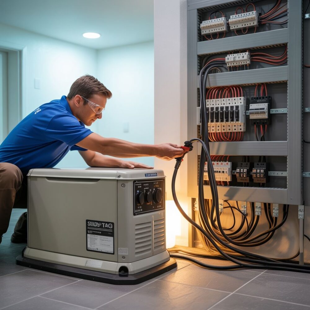 schemat instalacji z agregatem
