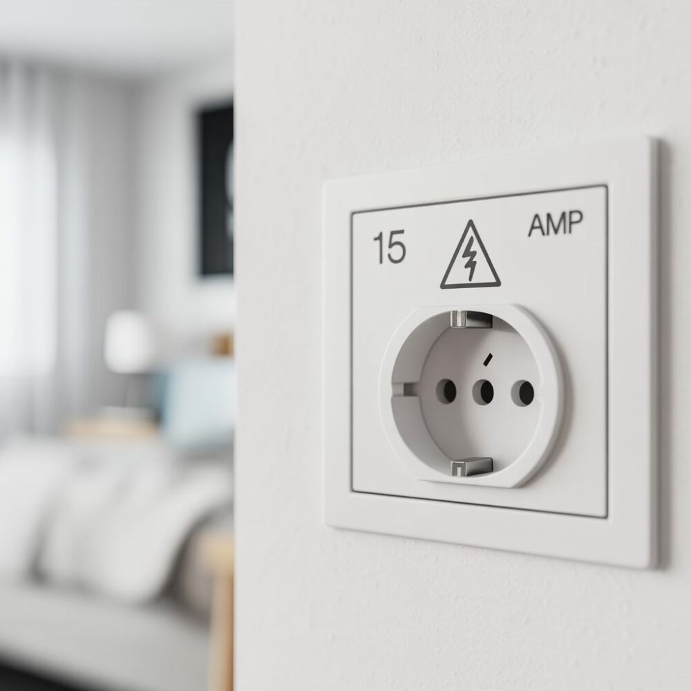 ścienne gniazdo prądowe