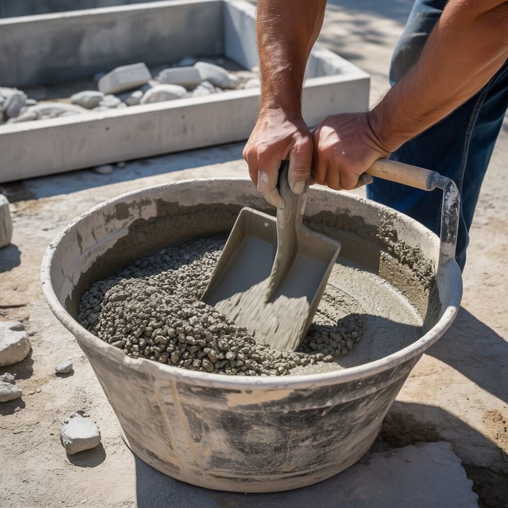 suchy beton pod krawężnikiem