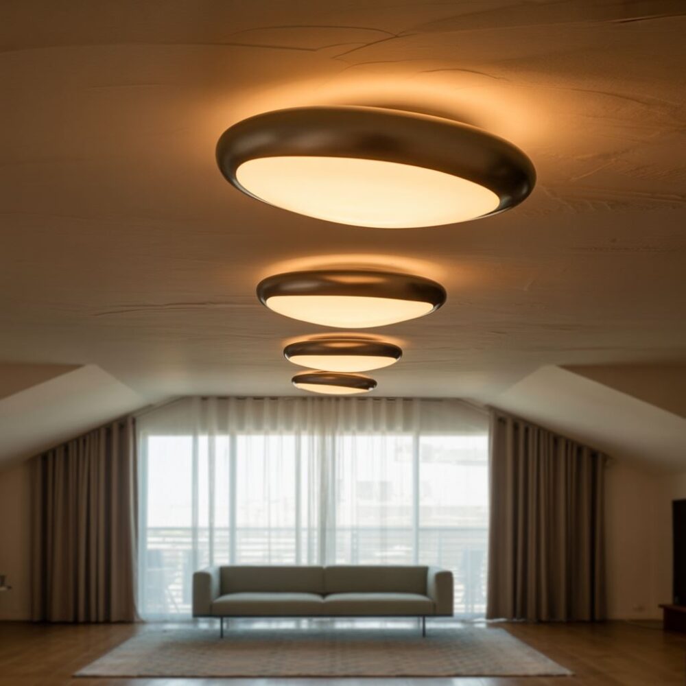 światło na skosie w domu