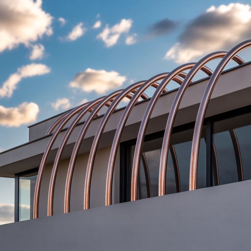 system odgromowy na ścianie budynku