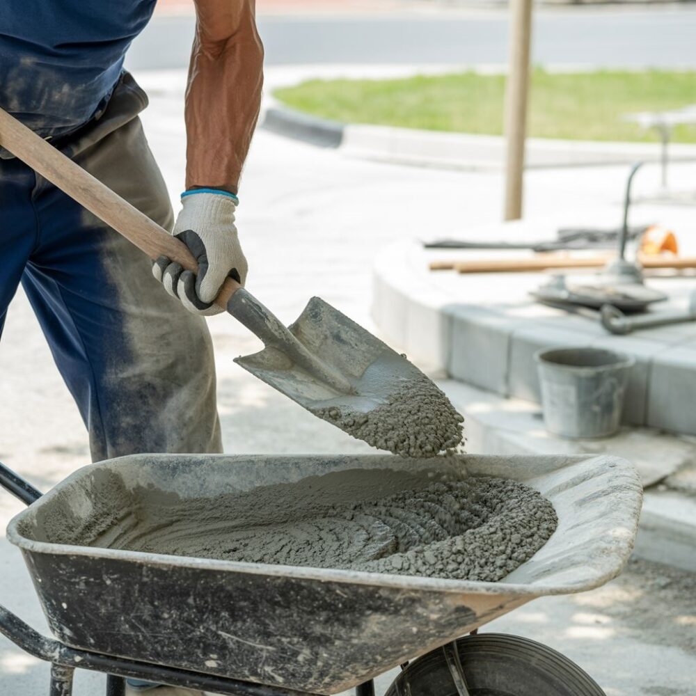 zagęszczanie suchego betonu narzędziami