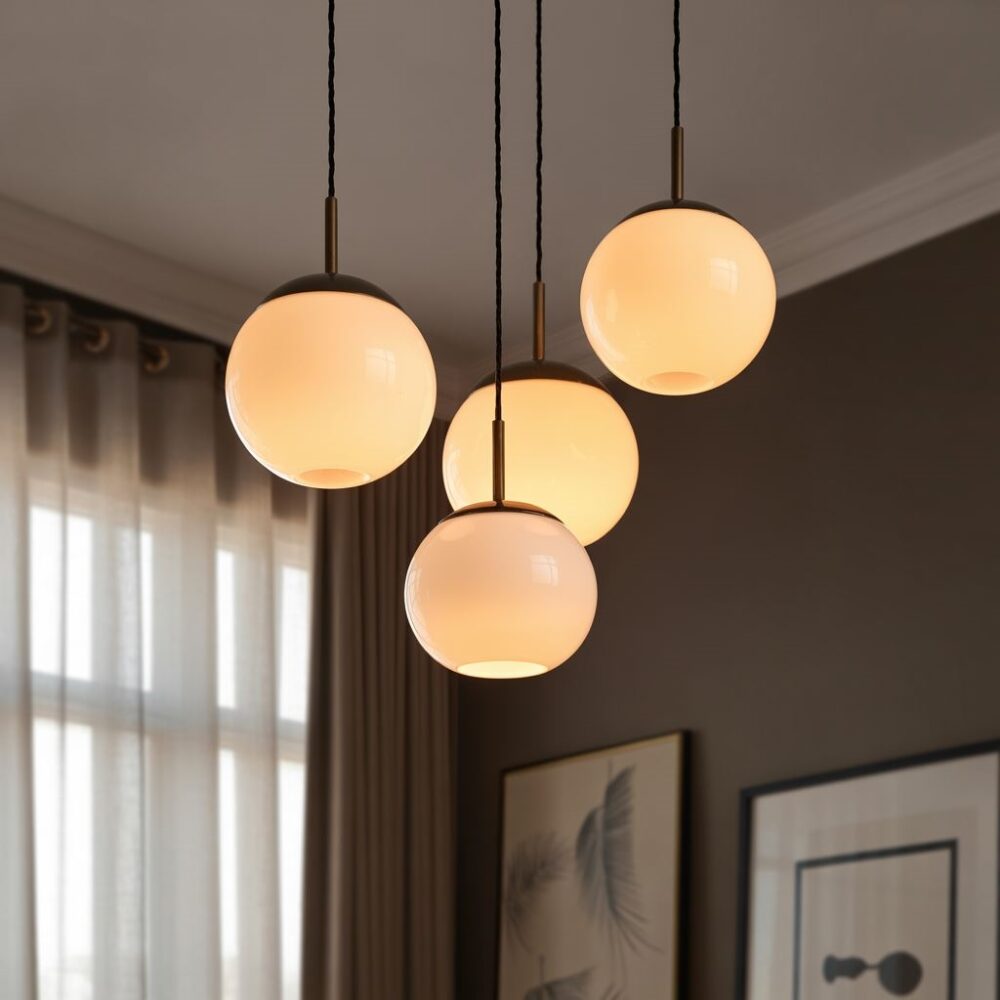 żyrandol z kryształami